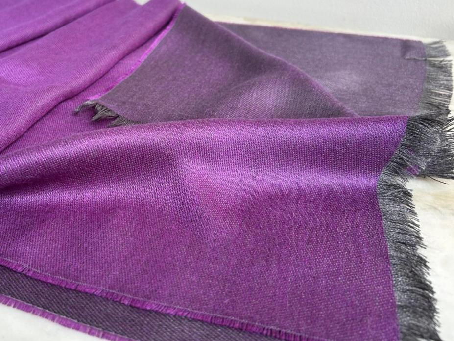 Bufanda Doble Cara. 70% Baby Alpaca y 30% Seda