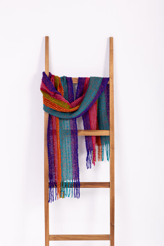 Bufanda Multicolor.    100% Baby Alpaca